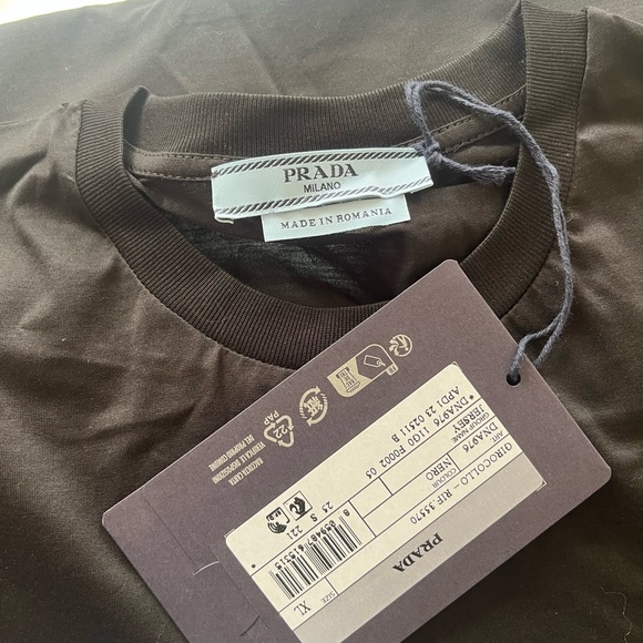 Prada Tops - Prada Black Short-Sleeve Crewneck T-Shirt